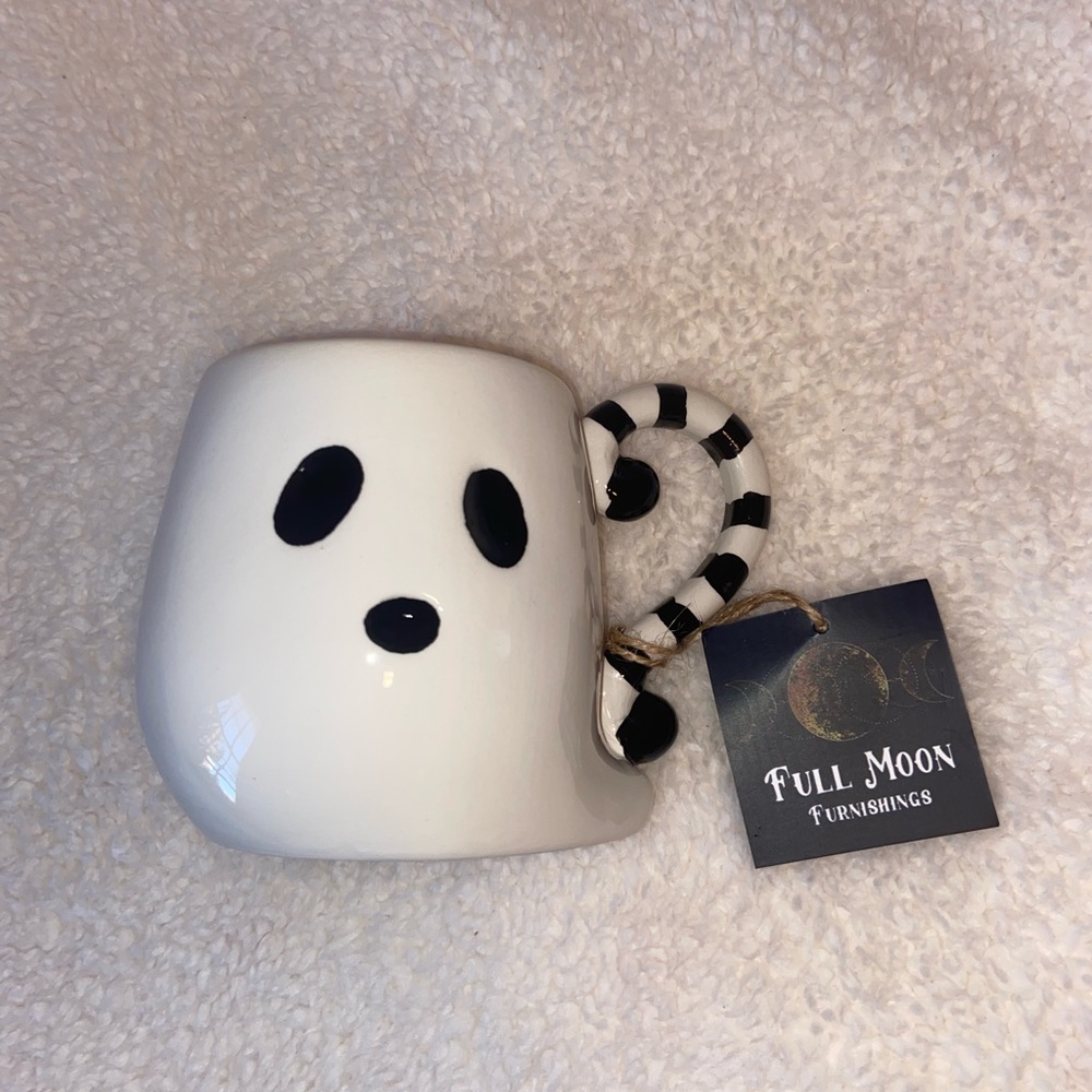 Ghost Mug Halloween Full Moon New with Tag